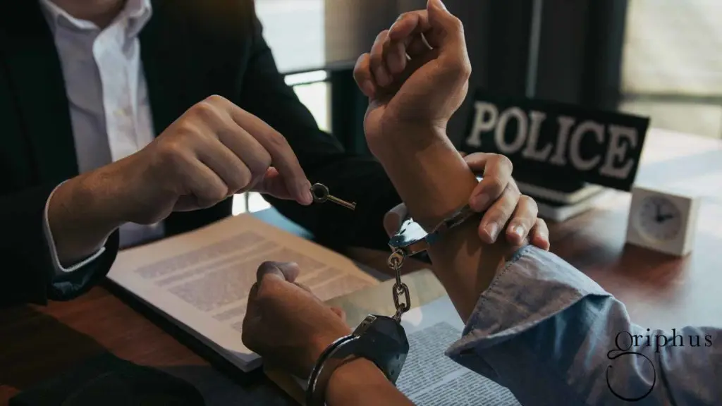 Police arrêt d'un suspect